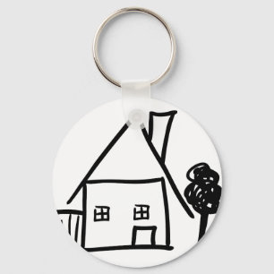 home house icon key ring