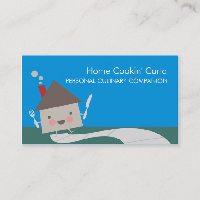 Home house personal chef catering business cards (Front)