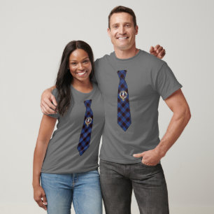 Home/Hume Scottish Clan Badge & Tartan Necktie T-Shirt