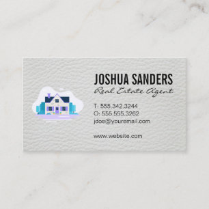 Home Icon   Leather Texture Business Card