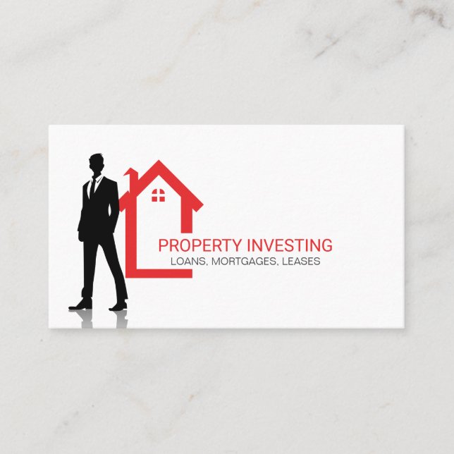 Home Icon | Property Real Estate Business Card (Front)