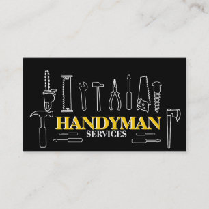 Home improvement and repair handyman services business card