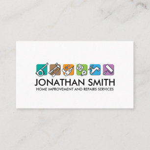 Home improvement and repair handyman services business card