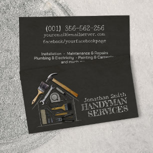 Home improvement and repair handyman services business card