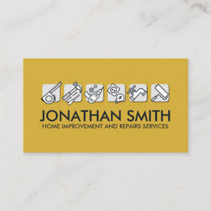 Home improvement and repair handyman services business card
