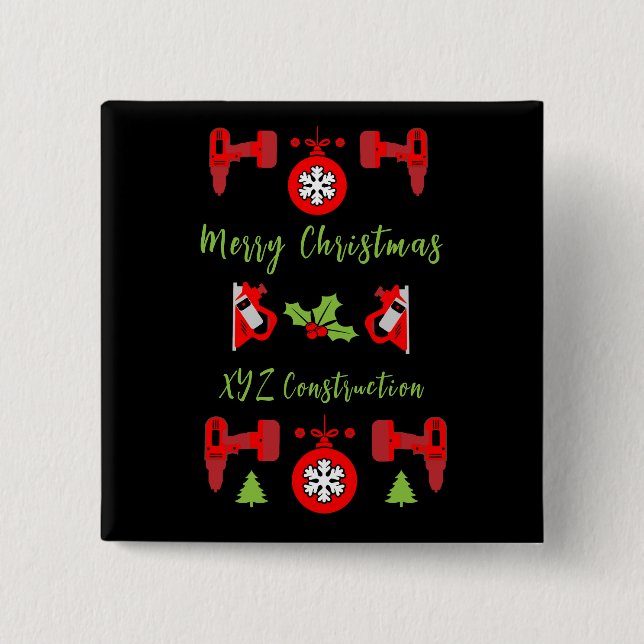 Home Improvement Christmas Gifts 15 Cm Square Badge (Front)