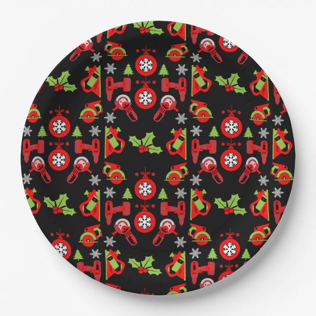 Home Improvement Christmas Gifts Paper Plate (Front)