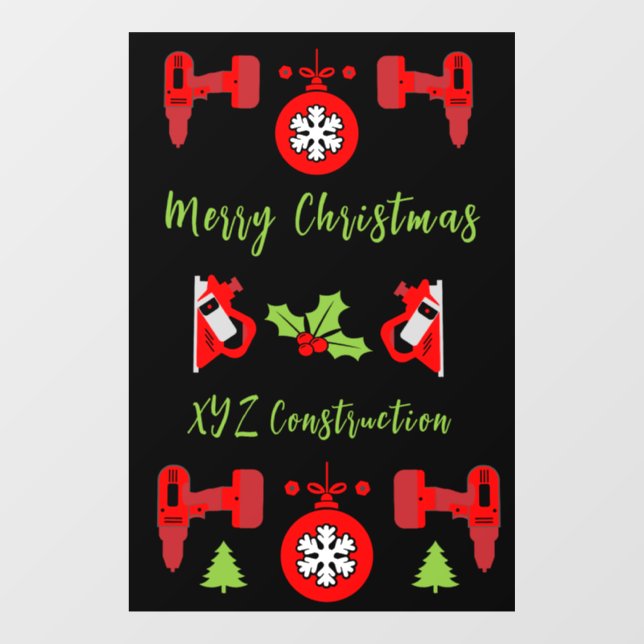 Home Improvement Christmas Gifts Window Cling (Sheet)