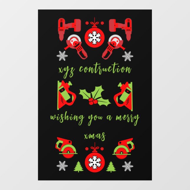 Home Improvement Christmas Gifts Window Cling (Sheet)