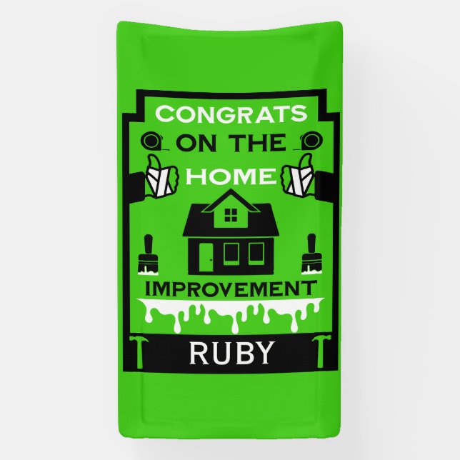 Home Improvement Congratulation Banner (Vertical)