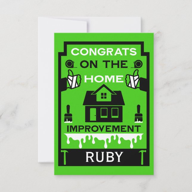 Home Improvement Congratulation Card (Front)