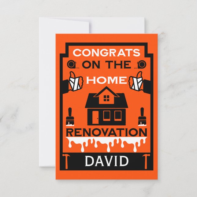 Home Improvement Congratulation Card (Front)