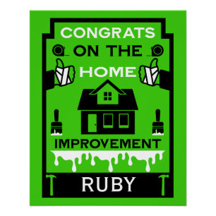 Home Improvement Congratulation Poster