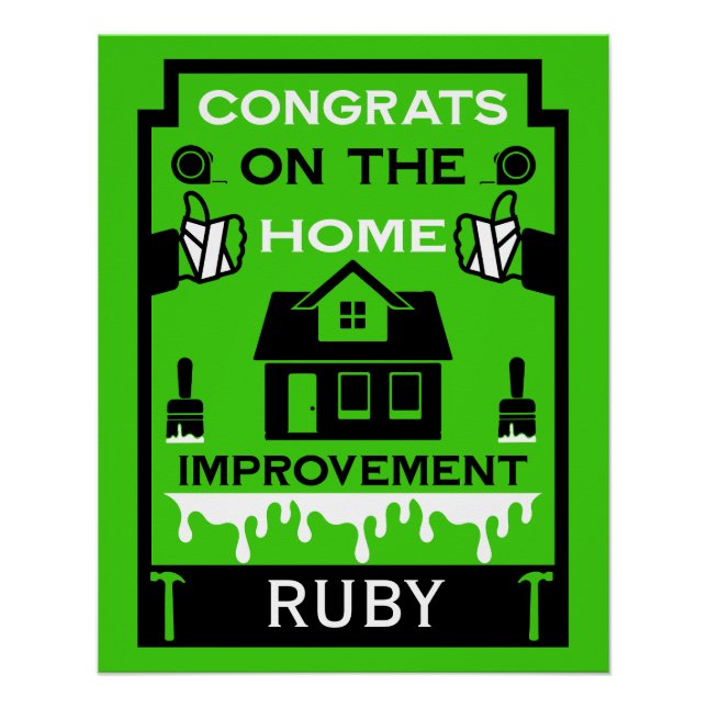 Home Improvement Congratulation Poster (Front)