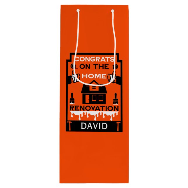 Home Improvement Congratulation Wine Gift Bag (Front)