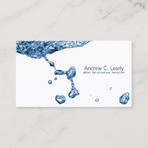 Home Improvement Environment Clear Water Droplet Business Card