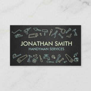 Home improvement icons - Handyman services Business Card