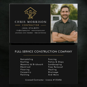 Home Improvement Photo Building Construction Business Card