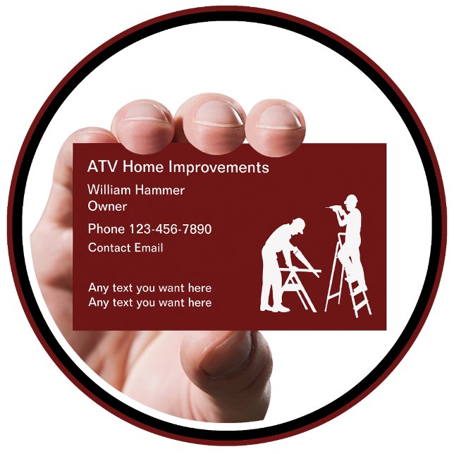 Home Improvement Theme Construction Business Cards (Creator Uploaded)