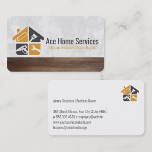 Home Improvment Tools General Contractor Business Card