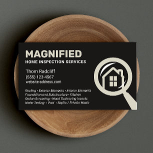 Home Inspection Black  Business Card