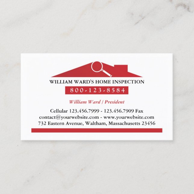 Home Inspection Business Card (Front)