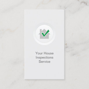 Home Inspection Elegant White Business Card