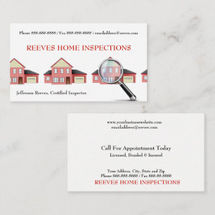 Home Inspection Inspector Business Card