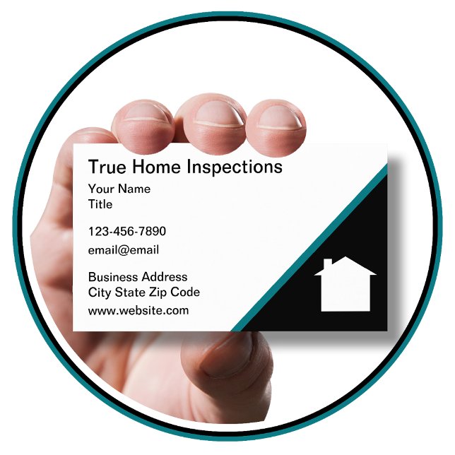 Home Inspection Services House Symbol Business Card (Creator Uploaded)