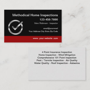 Home Inspection Services Modern Business Cards