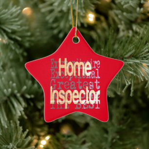 Home Inspector Extraordinaire Ceramic Tree Decoration