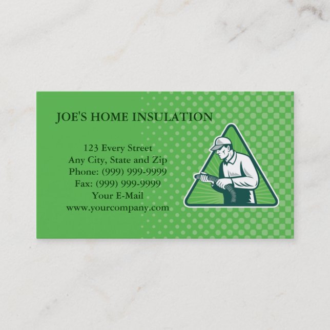 home insulation technician business card (Front)