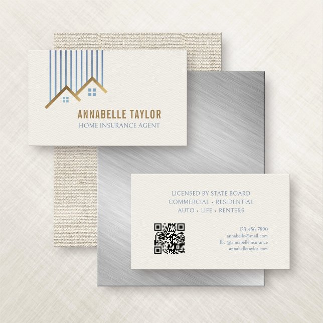 Home Insurance Construction Realty Business Card (Creator Uploaded)