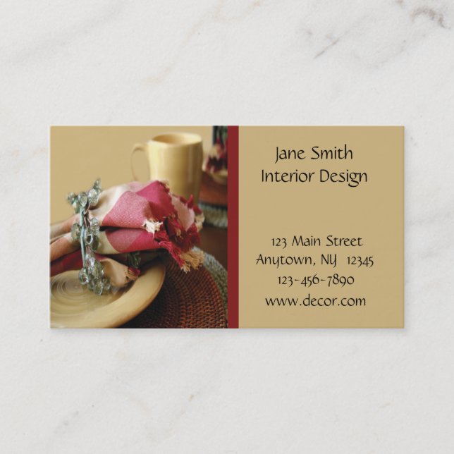 Home Interior Business Card (Front)