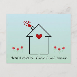 Home is.... announcement postcard