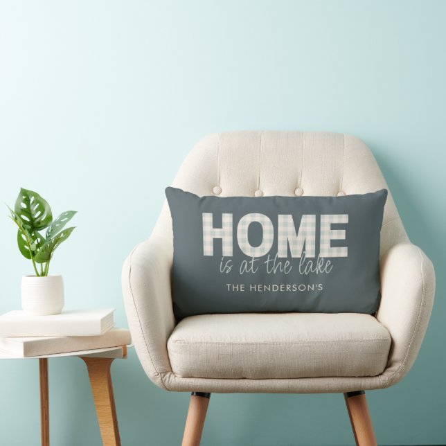 Home Is At The Lake Throw Pillow (Chair)