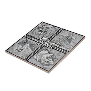Home Is Better With Cats-Personalised-Square- Tile