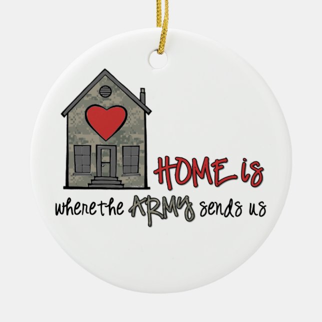 Home is ceramic tree decoration (Front)