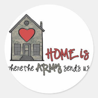 Home is classic round sticker
