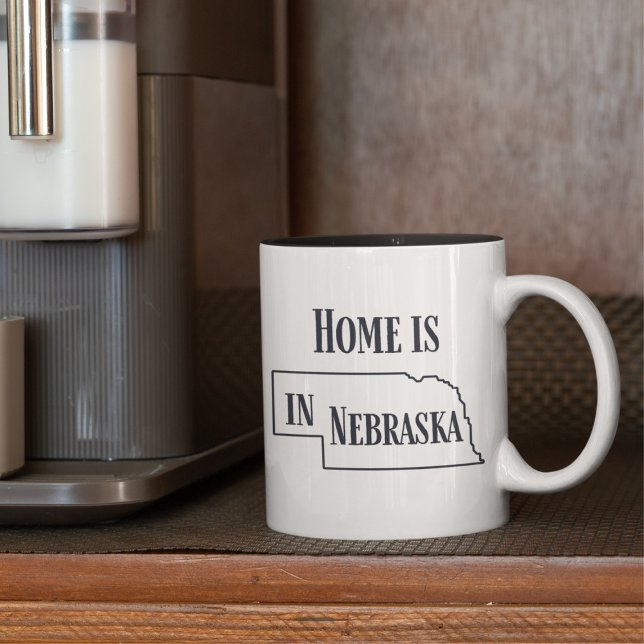 Home is in Nebraska Two-Tone Coffee Mug (Creator Uploaded)