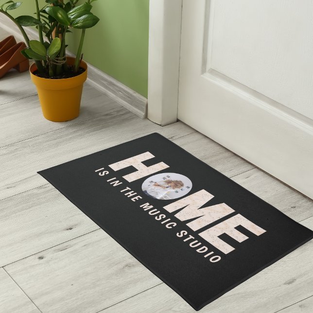 Home Is In The Music Studio Door Mat (Creator Uploaded)