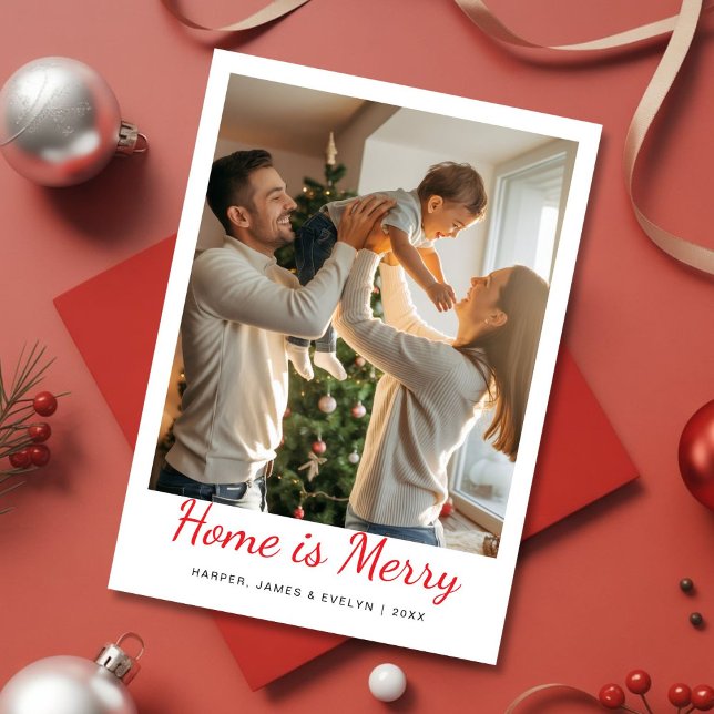 Home Is Merry Family Christmas card (Creator Uploaded)