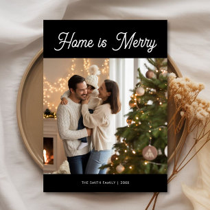 Home Is Merry Modern Family Christmas Card