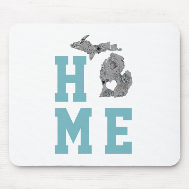 Home Is Michigan The Great Lakes State Mouse Mat (Front)