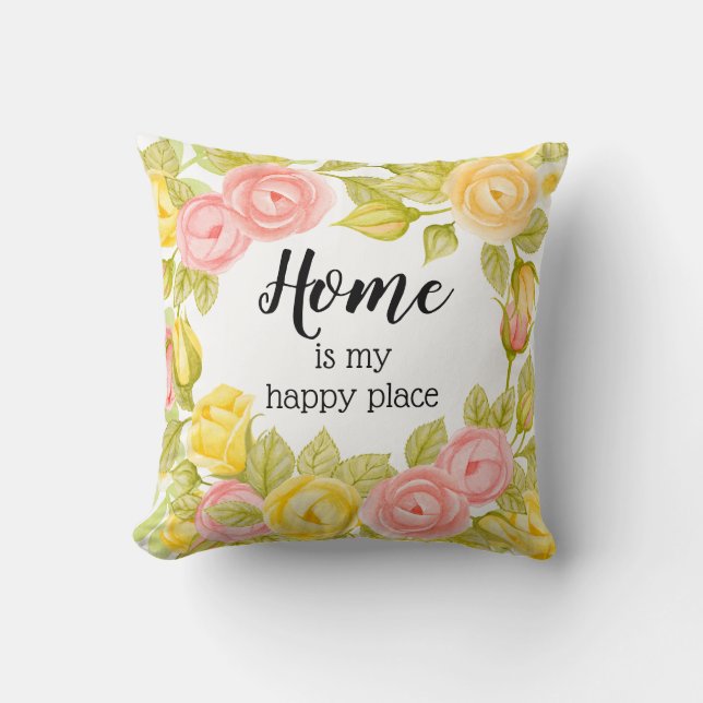 Home is My Happy Place Cushion (Front)