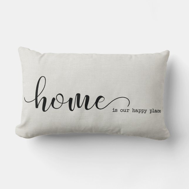 Home is our happy place lumbar cushion (Front)