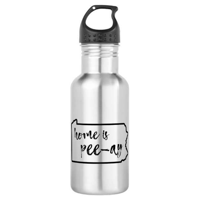 Home Is Pee-Ay Pennsylvania 532 Ml Water Bottle (Front)