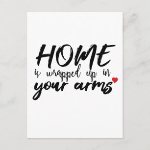'Home Is' Quote Postcard