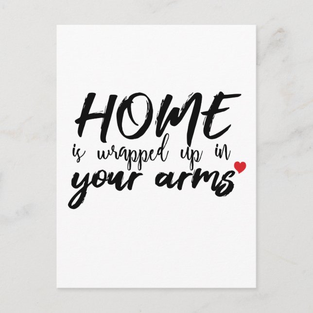 'Home Is' Quote Postcard (Front)