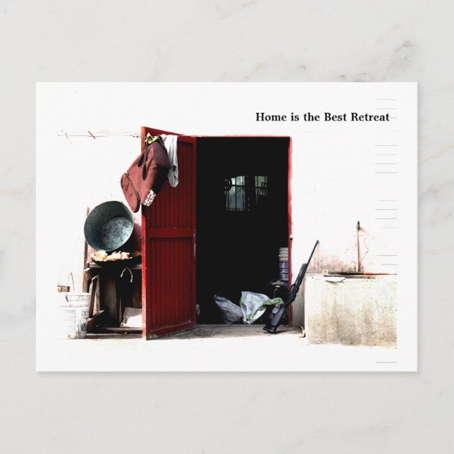 Home is the Best Retreat Postcard (Front)